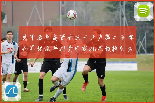 意甲裁判高管承认卡卢卢第二黄牌判罚错误并指责巴斯托尼假摔行为