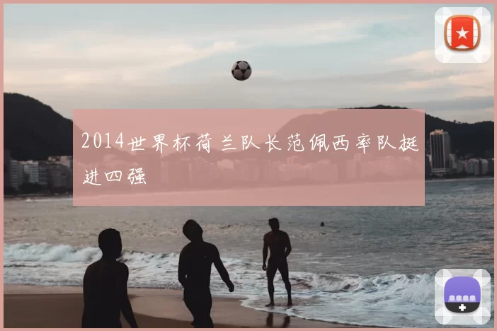 2014世界杯荷兰队长范佩西率队挺进四强